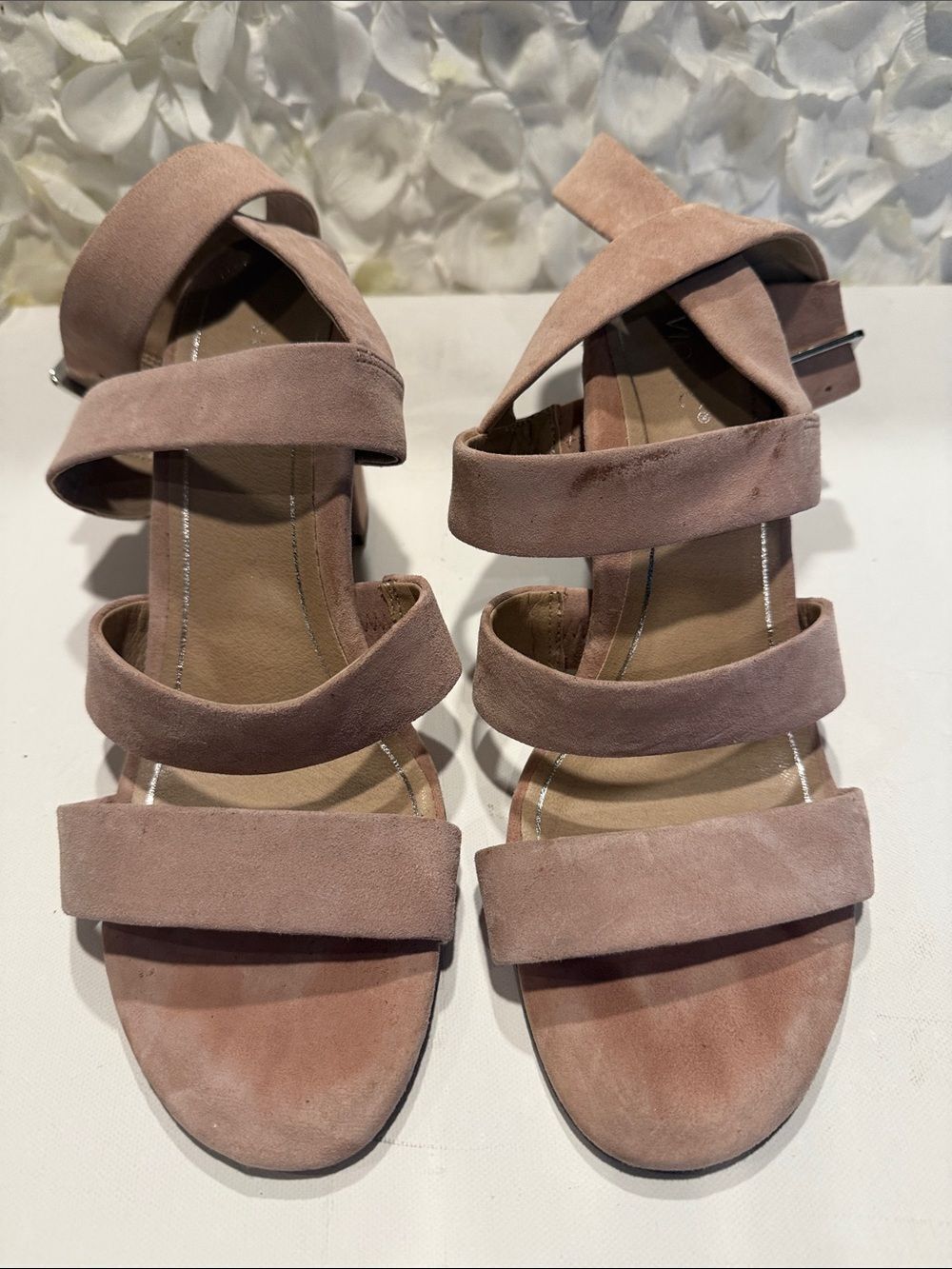 Women's Blush Strappy Block Heel Sandals